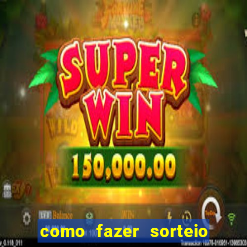 como fazer sorteio de cores online